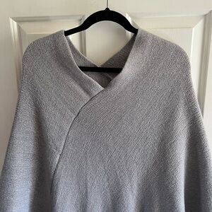 Poncho with Sparkles and Fringe Pale Lavender